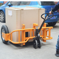 Chariot à palettes tout-terrain de type montagne YCMG 1 tonne, pour terrains accidentés, avec pompe hydraulique manuelle