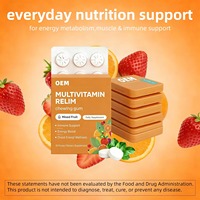OEM Multivitamine Kauwgom Gemengde Fruit Smaak Dagelijks Voedingssupplement 10 Stuks Vitamine Voedingsproduct