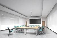 Table de bureau et de formation modulaire extensible et pliable moderne pour hôtels, écoles et salles de réunion