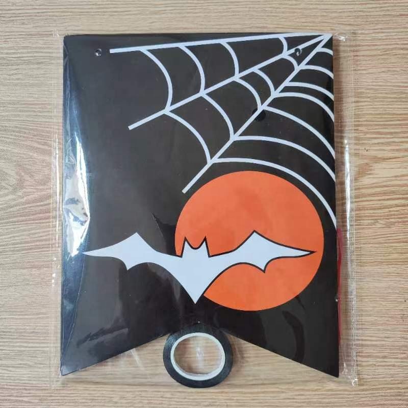 6 Pezzi Banner Halloween Con Pipistrelli, Ragni, Zucca, Fantasmi E Scritta – Decorazioni In Tessuto Non Tessuto Per Festa Paurosa