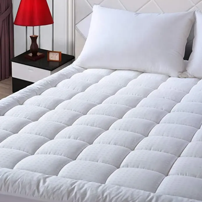 OEM Bamboo filling soft premium bed cover set mattress topper protector