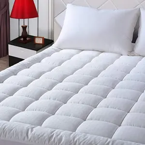 Oem Bamboe Vulling Zachte Premium Bed Cover Set Matras Topper Beschermer
