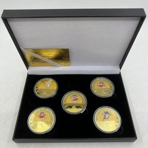 Juego <span class=keywords><strong>de</strong></span> Monedas Conmemorativas <span class=keywords><strong>de</strong></span> <span class=keywords><strong>Anime</strong></span> Japonés <span class=keywords><strong>de</strong></span> Todos los Tipos, 5 Piezas, Moneda Chapada en Oro en Caja <span class=keywords><strong>de</strong></span> Regalo - Product Image 4