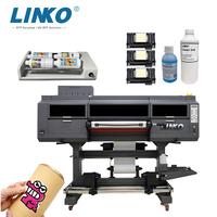 Imprimante UV DTF LINKO 60cm I3200 à 3 têtes d'impression tout-en-un pour étiquettes autocollantes en cristal, estampage à chaud, rouleau à rouleau