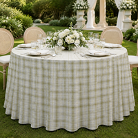 Nappe Ronde en Polyester à Motif Personnalisé, Faible MOQ, Vente en Gros, pour Événements Extérieurs, Mariages, Fêtes et Location