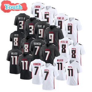 2025 Trẻ Em Mới Bóng Đá Mỹ Jersey Atlanta 7 Bijan Robinson 5 <span class=keywords><strong>London</strong></span> 9 Michael Penix Jr Thanh Niên Jersey Tùy Chỉnh Khâu T Áo Sơ Mi - Product Image 1