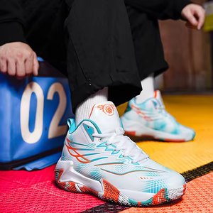 Zapatillas de Baloncesto para Deportes al Aire Libre con Parte Superior Transpirable, Plantilla de PU, Diseño de Punta Redonda, Zapatillas para Correr, Estilo Casual de Baloncesto - Product Image 5