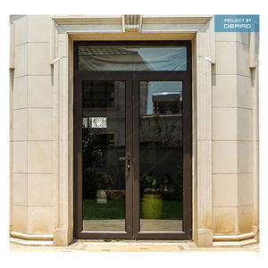 Porta a battente di alluminio di prezzo moderato per le case <span class=keywords><strong>con</strong></span> le porte francesi di alluminio delle finestre laterali - Product Image 4