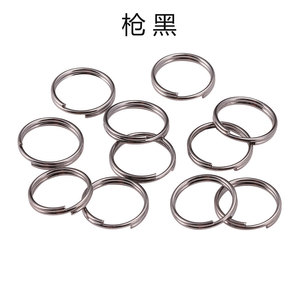 Anneaux porte-clés en métal 4-20 mm, lisses, plats, à double bordure, en alliage plaqué, pour la fabrication de bracelets - Product Image 3
