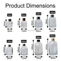 Offre Spéciale – Bouteille Vide pour Diffuseur de Roseaux 100ML – Bouteilles Cylindriques de Luxe en Verre avec Bouchon à Vis pour Cadeaux et Artisanat