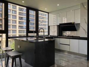 Mueble <span class=keywords><strong>de</strong></span> <span class=keywords><strong>Cocina</strong></span> Moderno <span class=keywords><strong>de</strong></span> Alta Gama Personalizado con Fregadero y Asientos, Organizador <span class=keywords><strong>de</strong></span> Almacenamiento <span class=keywords><strong>de</strong></span> Acero Inoxidable - Product Image 1