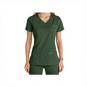 Mono de Lona Médico de Moda con Cuello Alto para Enfermería, Uniforme Quirúrgico de Una Pieza con Logotipo Personalizado, Moderno y Profesional para Hospital, Unisex - Product Image 1