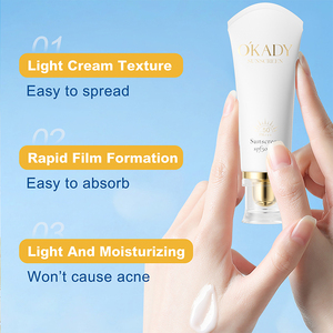 Okady nhãn hiệu riêng 50g SPF50 +++ dầu miễn phí UV Kem chống nắng Kem chống nắng UVA UVB tự nhiên hữu cơ mặt trời bảo vệ chống thấm nước Kem chống nắng - Product Image 4