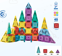Juego de Bloques de Construcción Magnéticos 3D DIY - Magnéticos Educativos de Plástico para Niños de 7 a 9 Años, Certificado EN71, Caja de Hierro, Juguete Portátil
