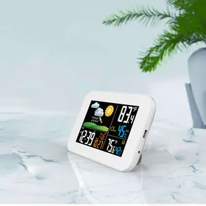 Digital Wireless Big Colorful LCD Thermometer Hygrometer With Weather Station