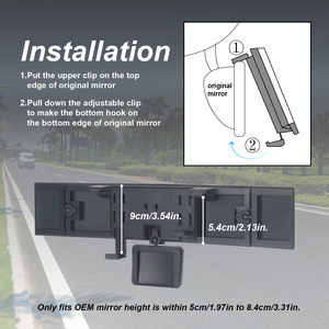 15-inch xe mới toàn cảnh <span class=keywords><strong>Rear</strong></span> <span class=keywords><strong>View</strong></span> gương Extender với bé gương lớn góc rộng Clip-on cho xe tải SUV Xe - Product Image 3