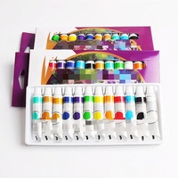 Ensemble de peinture aquarelle Kit de dessin professionnel 12/18/24/48 Palette de peinture à l'huile gâteau solide avec stylo pinceau pour salle de classe enfants école