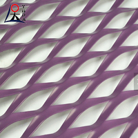 Maille métallique expansée en acier à faible teneur en carbone de 4 mm d'épaisseur, maille décorative en aluminium expansé à trous diamantés