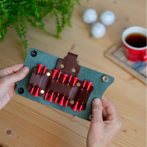 กระเป๋าตี๋กอล์ฟทนทาน,กระเป๋าหนัง PU เครื่องจ่ายหนังผู้ถือทีกอล์ฟ - Product Image 3