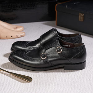 Chaussures décontractées en cuir à la mode de style britannique, à hauteur de la cheville, avec semelles épaisses et mocassins en cuir véritable - Product Image 3