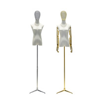 Mannequin de mode, torse creux, tête réglable, demi-corps, mannequin féminin, optionnel avec bras en bois/plaqué pour l'affichage de robes de mariée