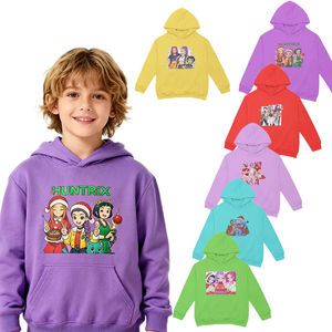 Nouveautés : Sweat à capuche K-Pop Demon Hunters pour enfants, motif dessin animé Saja Boy, en coton respirant – Cadeaux de Noël pour fans - Product Image 2