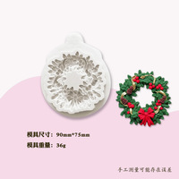 Guirlande de noël Silicone moule Flexible pour gâteau décoration argile artisanat Fondant gomme pâte chocolat moule pour noël
