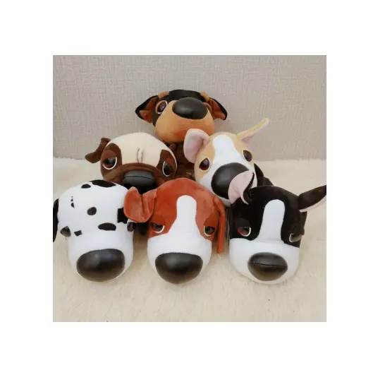 Peluche de chien bouledogue anglais, 18 styles, jouets animaux à grandes yeux et grandes têtes, style mixte, chiot
