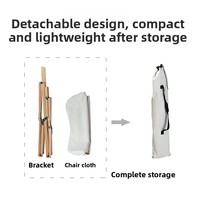 Chaise pliante d'extérieur en bois de hêtre - Ensemble de chaises pliantes et détachables pour camping, pique-nique, plage et chaise papillon - Vente en gros
