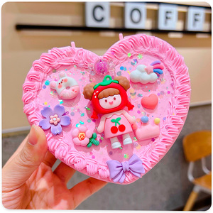 Boîte à bijoux en carton pour enfants, Kit d'artisanat en plastique en forme de cœur pour enfants de 4 à 6 ans, cadeau avec matériaux de colle crémeuse - Product Image 1