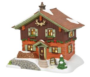 Polyresin/Resin <strong>Christmas</strong> Alpine <strong>Village</strong> Opa's Cabin Lighted <strong>Building</strong> Decoration - Product Image 1