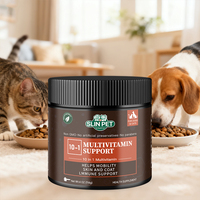 Poudre de supplément de soins de santé pour animaux de compagnie pour chiens et chats pour fournir un soutien multivitaminé quotidien avec des vitamines 10 en 1 dans OEMODM