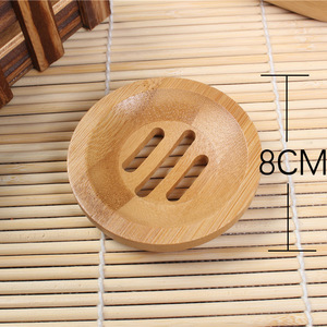 K646 Custom Logo Natuurlijke Hout Zeephouder Badkamer Bamboe Zeepbakje Voor Douche