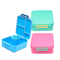 Boîte à lunch pour enfants sans BPA avec couvercle en plastique, récipient de stockage alimentaire scolaire pour enfants, ensemble de boîtes à lunch pour enfants