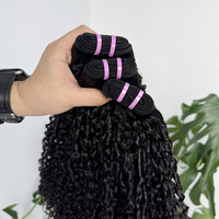 Extensiones de Cabello Humano Virgen Brasileño con Rizos Pixie, Doble Trama, Alineación de Cutículas, Brillante y Suave, Grado 10A