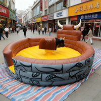 Machine de Bullfighting Gonflable Commerciale Personnalisée DFRL, Combo Château Gonflable avec Souffleur, Matériau PVC 0,55 mm, Installation Facile, Garantie 3 Ans