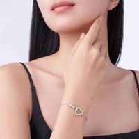 Bracelet chaîne cœur en moissanite certifiée VVS1 couleur D, ajustable, en argent 925, bijoux pour femmes pour la Saint-Valentin