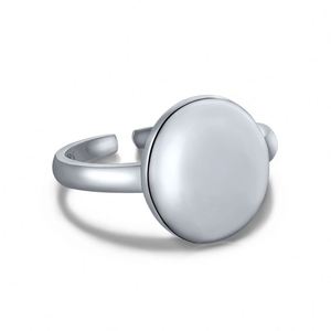 Dylam Chic Base Blank Jewelry Findings De Plata Real <b>Sterling</b> <b>Silver</b> 18K Oval Coin Index Finger <b>Adjustable</b> Open <b>Ring</b> - Product Image 1