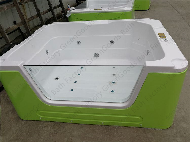 Baignoire transparente de Massage pour bébé, baignoire en acrylique, vert, bain à Jet, tourbillon, Spa