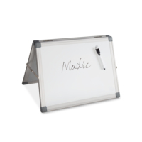 Tableau blanc magnétique double face pliable sur pied, cadre en aluminium 12x16 pouces, effaçable à sec, personnalisable, fabrication OEM en Chine