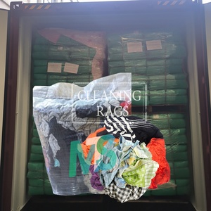 Trapo Industrial Multicolor de Algodón de Alta Calidad, Trapo de Limpieza Industrial de Tejido Mixto Reciclado y Teñido - Product Image 1