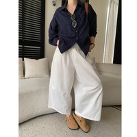 Chemise à manches longues en coton, style rétro JGG, à rayures contrastées, col à revers, coupe ample, nouvelle collection printemps, Sn8627