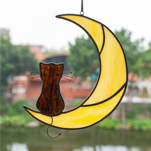 Vitrail colibri <span class=keywords><strong>neige</strong></span> montagne muguet attrape-soleil nouvel an décor à la maison tentures s'accrochent vacances cadeau de noël - Product Image 3