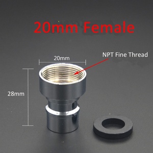 Adaptateur d'aérateur de robinet d'eau, raccord fileté femelle 55/64"-27T, adaptateur de robinet pour lave-vaisselle, adaptateur à clipser pour machine à laver - Product Image 2