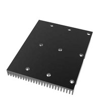 Profilés en aluminium CNC sur mesure, extrusion d'aluminium anodisé noir, dissipateur thermique à ailettes