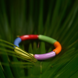 Brazalete de Moda en Acero Inoxidable 316L con Baño de Oro PVD, Diseño Robusto Multicolor y Sostenible - Product Image 3