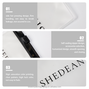 Pochette zippée en PVC transparent personnalisable avec fermeture éclair fluide, emplacement <span class=keywords><strong>de</strong></span> logo personnalisé et sacs d'emballage pour accessoires <span class=keywords><strong>de</strong></span> maquillage et perruques <span class=keywords><strong>de</strong></span> voyage - Product Image 2