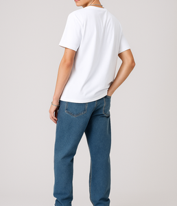 T-shirt décontracté ample 100 % coton 180 g/m² en tissu tricoté imprimable, gaufré et brodé - Product Image 3