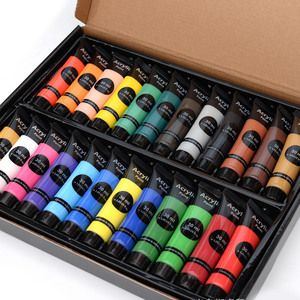 Secolorart 30ml <span class=keywords><strong>Pintura</strong></span> Acrílica 24 <span class=keywords><strong>Colores</strong></span> Niños Juego de <span class=keywords><strong>Pintura</strong></span> Acrílica con Pincel y <span class=keywords><strong>Paleta</strong></span> - Product Image 2