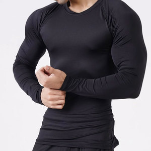 Wholesale Best Selling <b>Men</b> Compression T-Shirt Quick Dry <b>Stretch</b> Eco-Friendly Breathable Long Sleeve Polyester/Cotton Fitness - Product Image 5